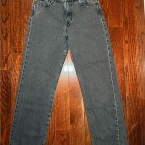 Levi's Black Wash Woman’s Loose Straight Premium Jeans sz 24